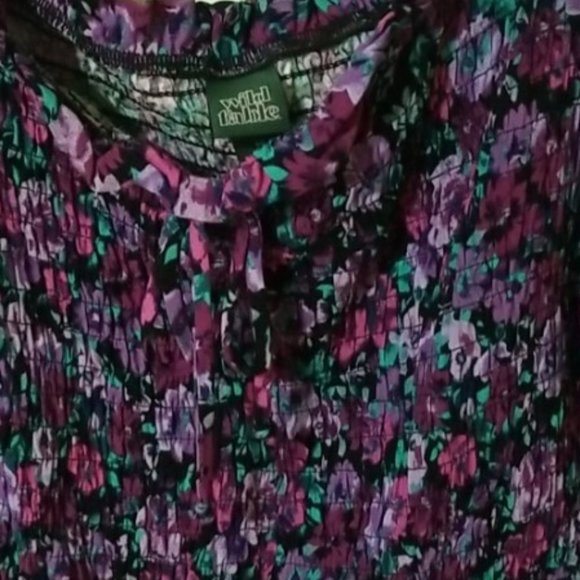 Wild Fable Top Short Dress Floral Purple Size XS - Picture 4 of 7